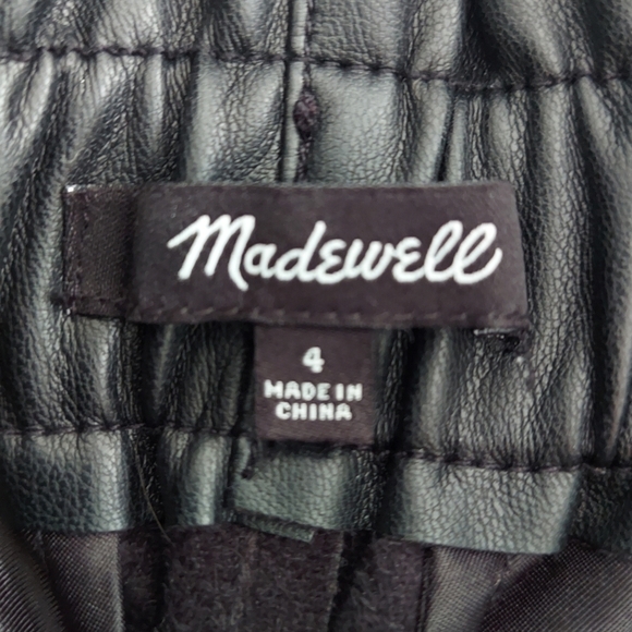 Madewell Vegan Leather Pull-On Paperbag Pants - Picture 10 of 14